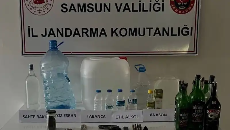 Samsun'da Dev Sahte İçki Operasyonu: Litrelerce Ele Geçirildi!